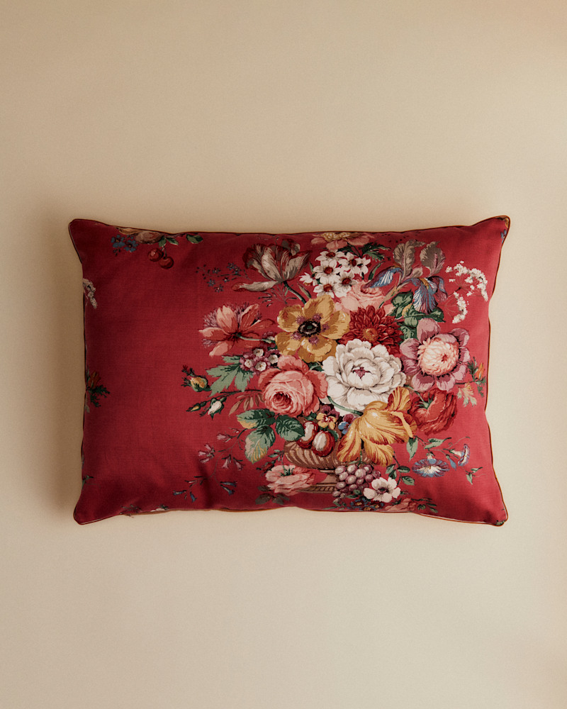 COUSSIN VINTAGE VELOURS BEIGE - TRÈS GRAND MODÈLE