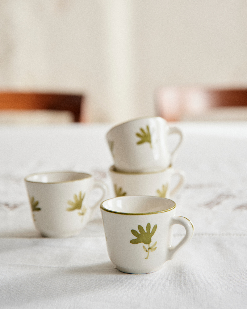 COFFRET DE 4 TASSES EXPRESSO - PETITE FLEUR