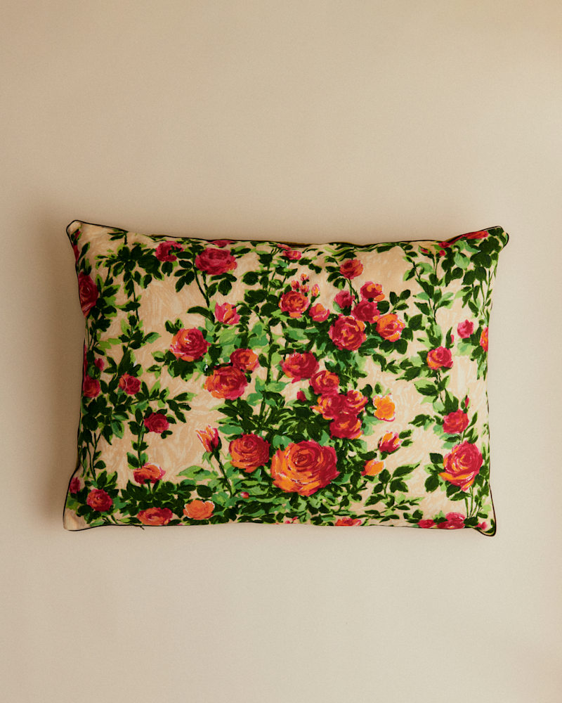 COUSSIN VINTAGE VELOURS VERT - TRÈS GRAND MODÈLE