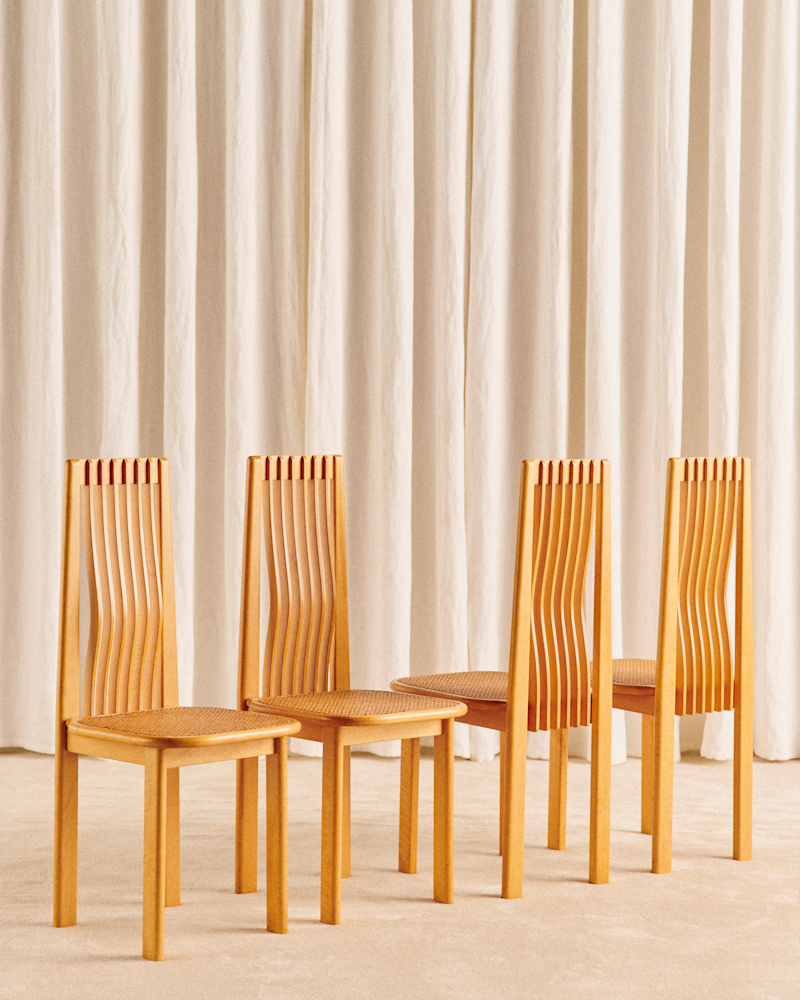 LOT DE 4 CHAISES ITALIENNES ANNÉES 70