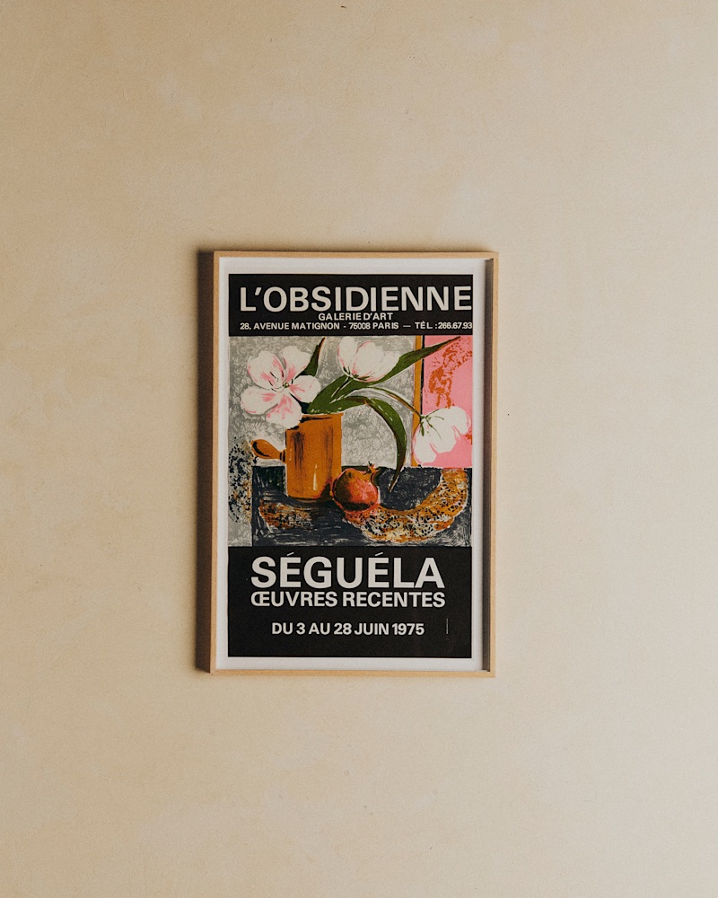 AFFICHE GALERIE OBSIDIENNE, SEGUELA, 1975