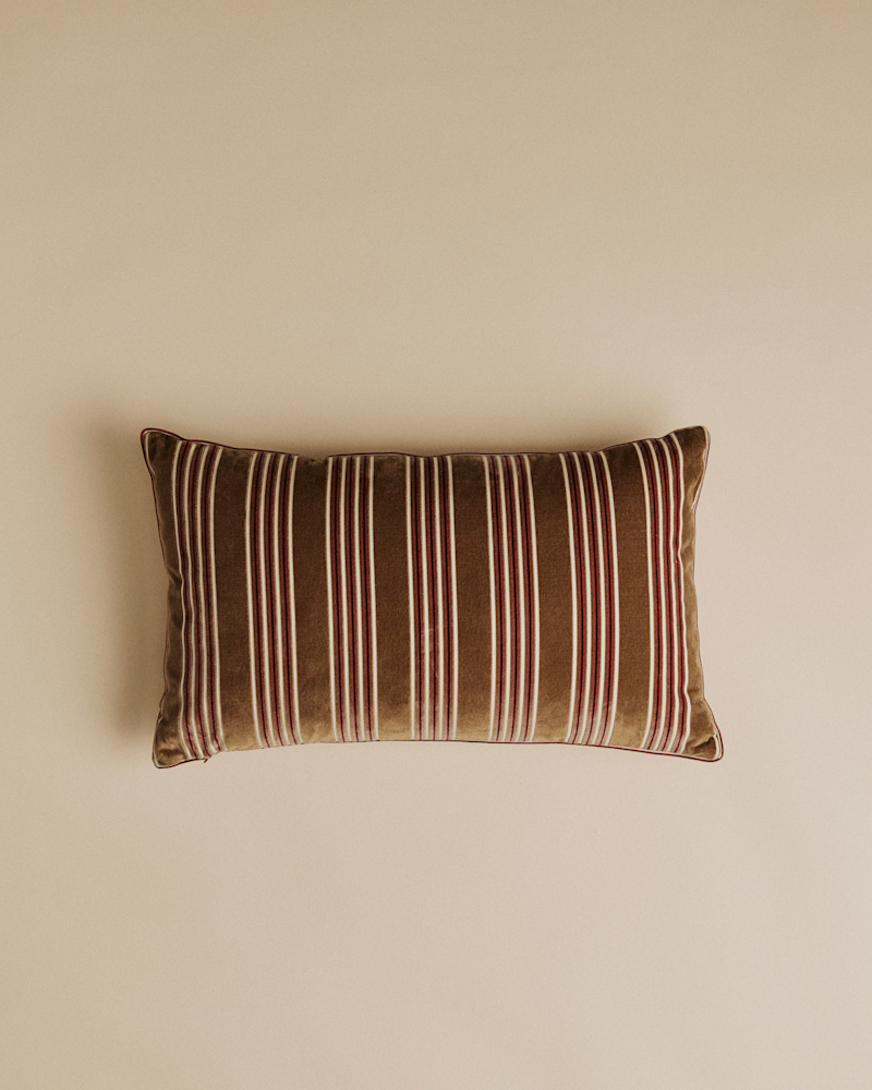 COUSSIN RAYURES VELOURS - PETIT MODÈLE