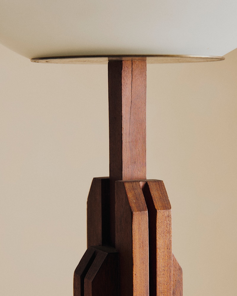 LAMPADAIRE VINTAGE EN BOIS