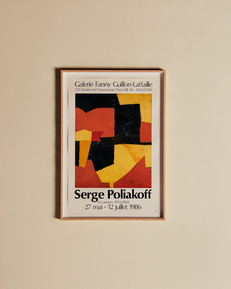 AFFICHE GALERIE FANNY GUILLON-LAFFAILLE, SERGE POLIAKOFF, 1966
