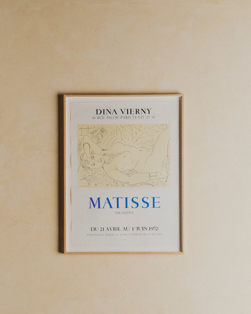AFFICHE GALERIE DINA VIERNY, HENRI MATISSE,1970