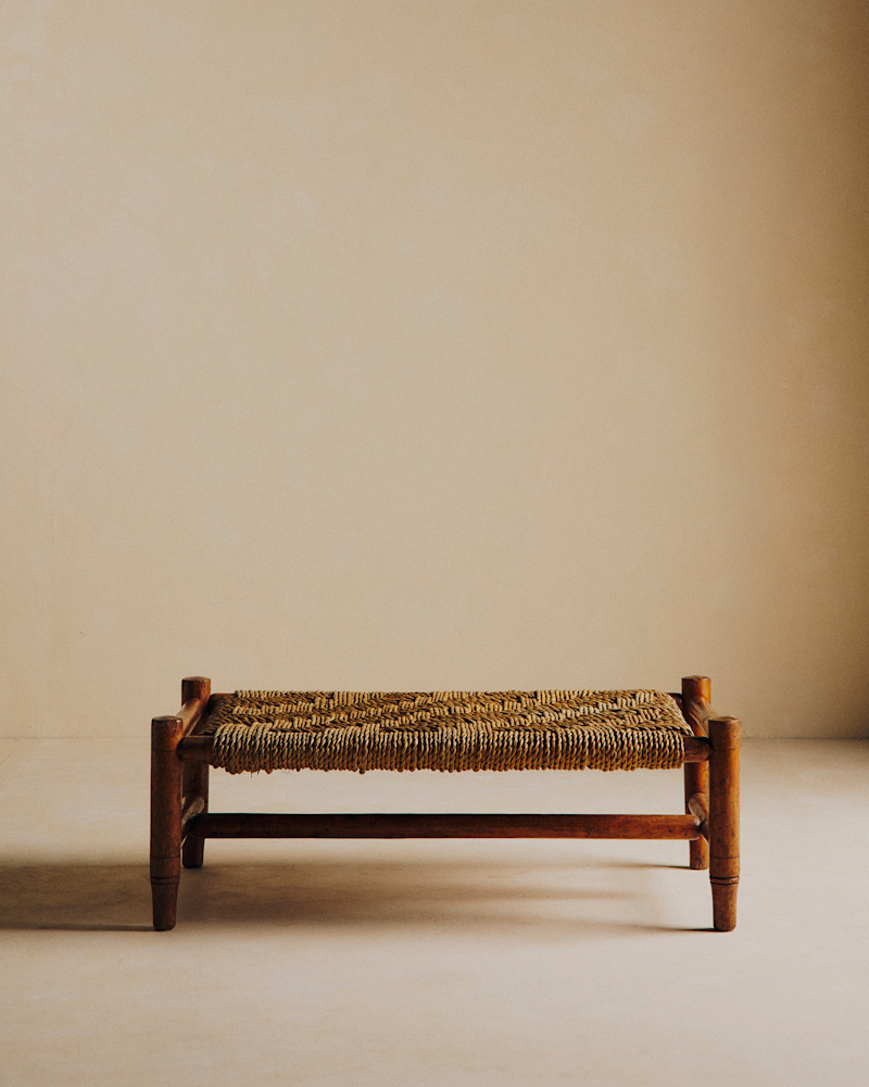 BANC VINTAGE EN CORDE