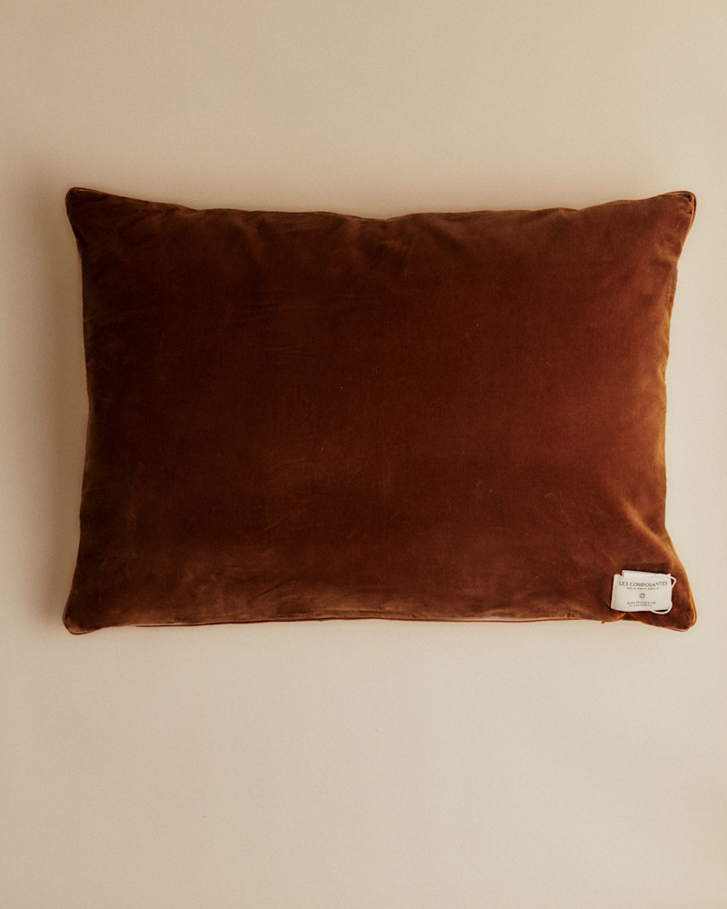 COUSSIN VINTAGE VELOURS CARAMEL - TRÈS GRAND MODÈLE