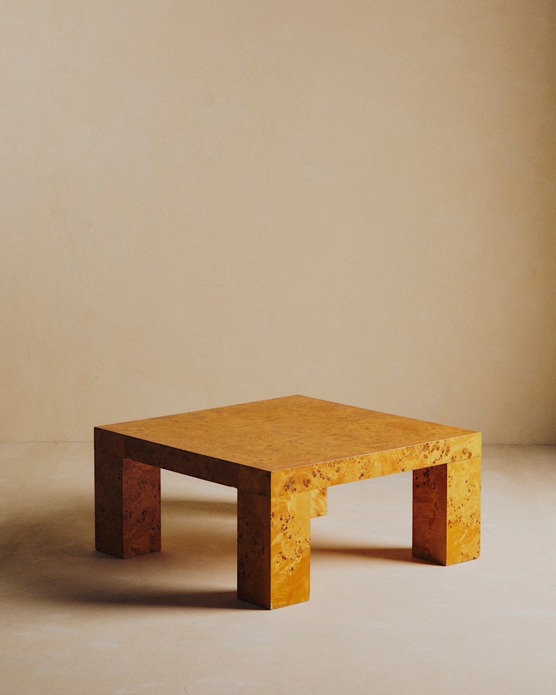 TABLE BASSE EN LOUPE D'ORME