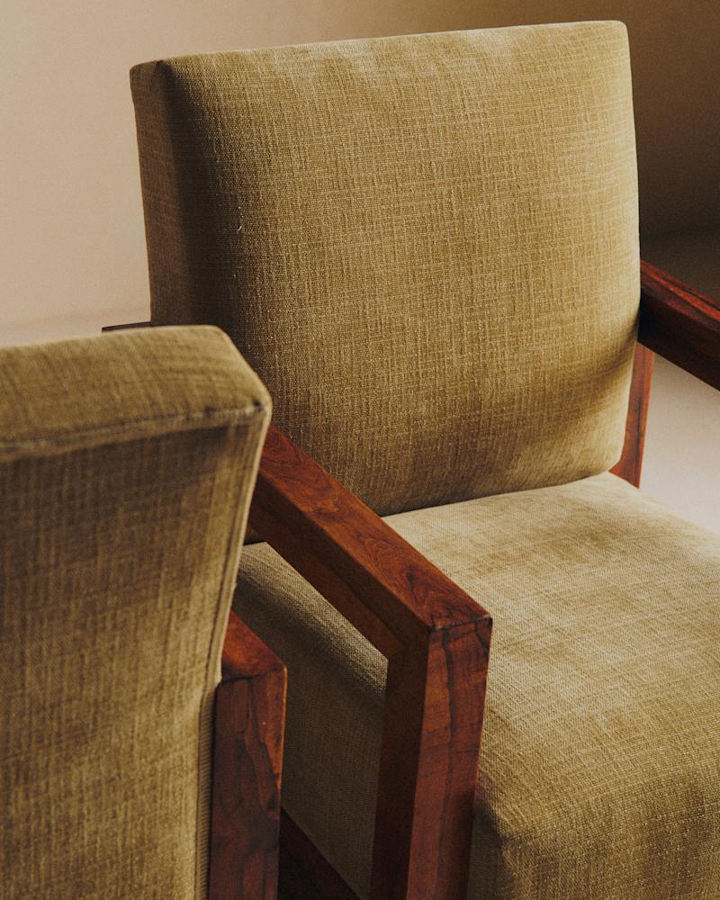PAIRE DE FAUTEUILS VINTAGE EN PALISSANDRE