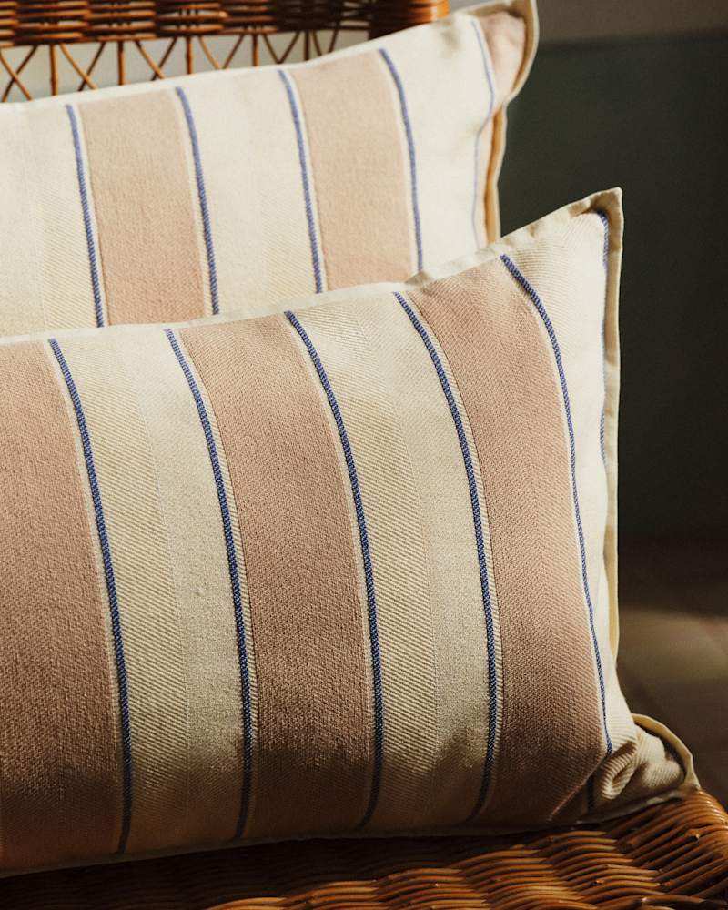 COUSSIN TISSÉ RAYURES - GRAND MODÈLE
