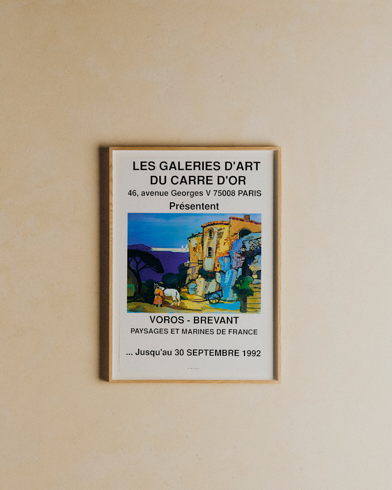 AFFICHE LES GALERIES D'ART DU CARRÉ D'OR, VOROS - BREVANT, 1992