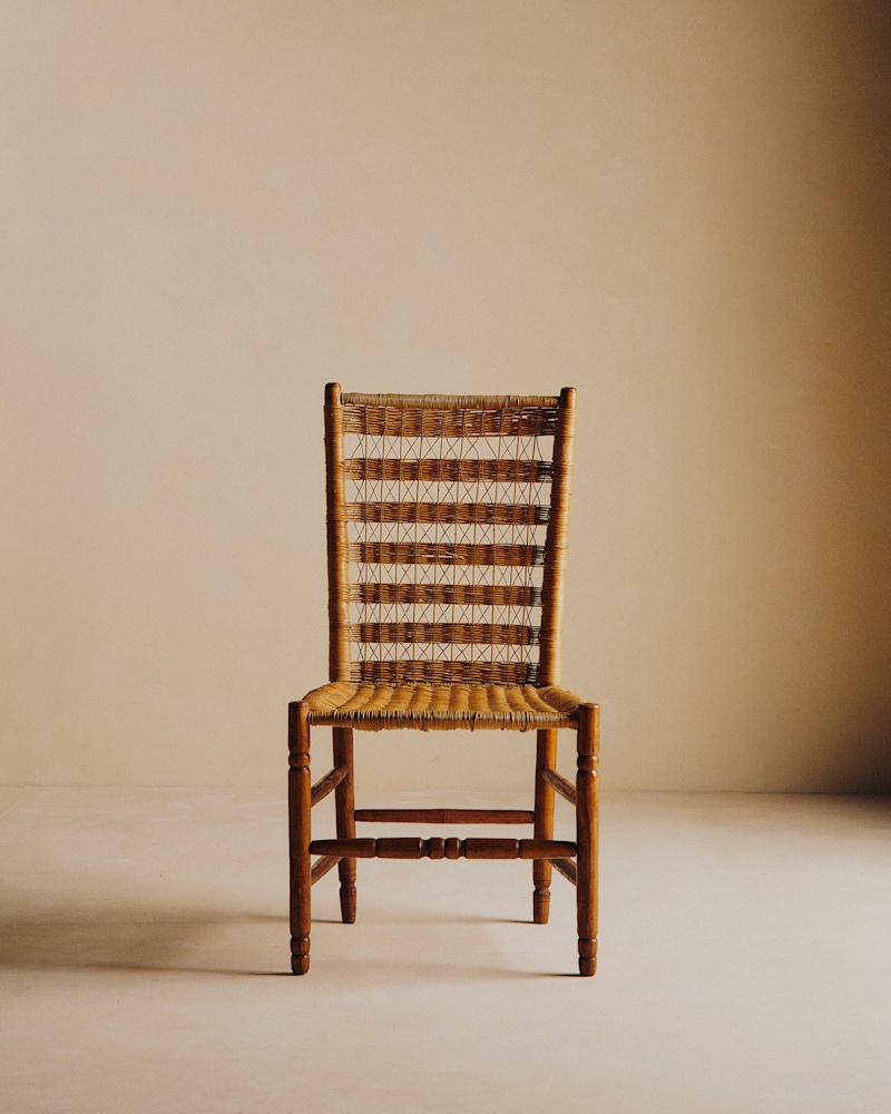 CHAISE EN ROTIN ANNÉES 60