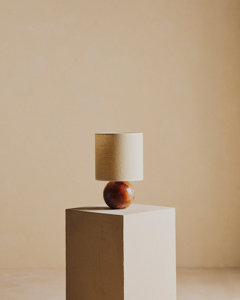 LAMPE DE CHEVET VINTAGE EN ONYX