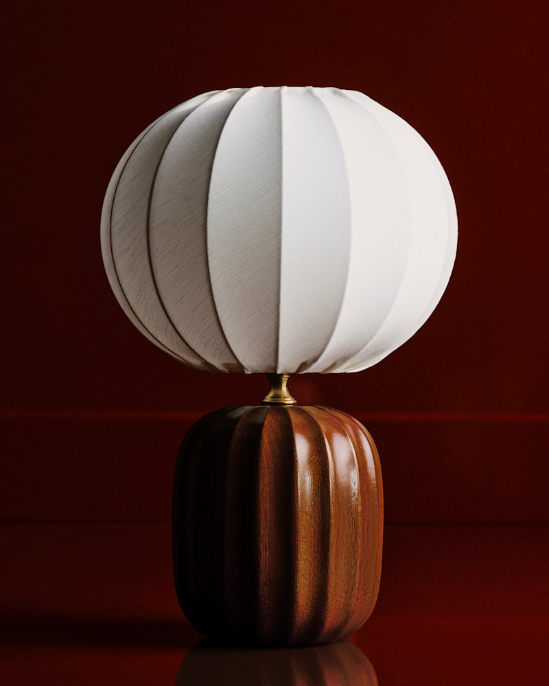 LAMPE TRAVIATA PETIT MODÈLE ACAJOU