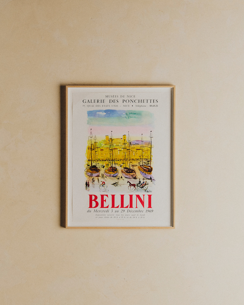 AFFICHE GALERIE DES PONCHETTES, BELLINI, 1969
