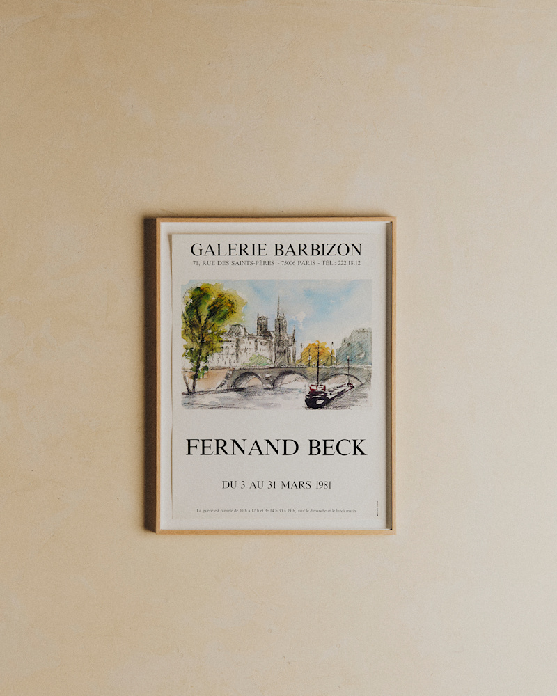 AFFICHE GALERIE BARBIZON, FERNAND BECK, 1981