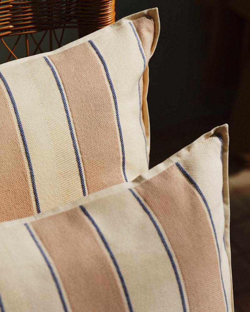 COUSSIN TISSÉ RAYURES - PETIT MODÈLE