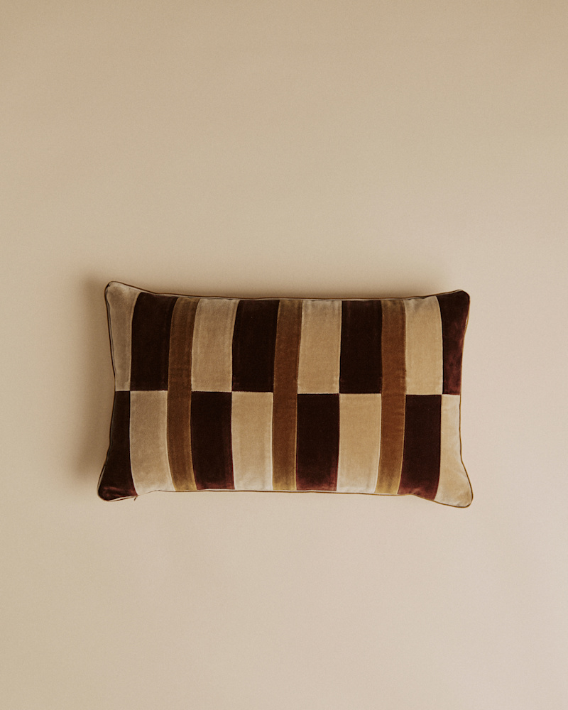 COUSSIN VELOURS PATCHWORK - PETIT MODÈLE