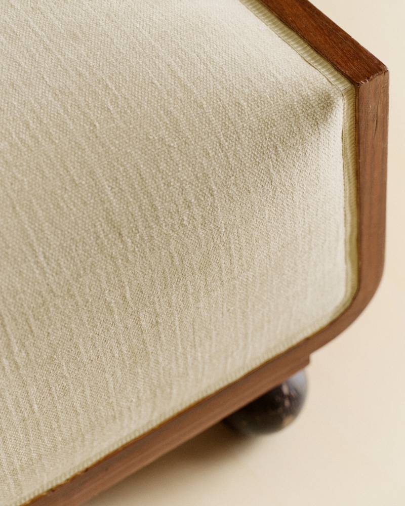 POUF VINTAGE EN LOUPE D'ORME