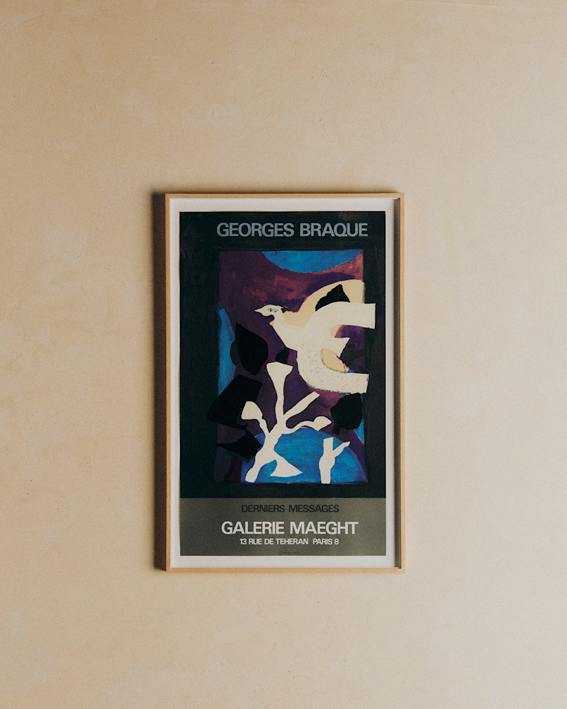 AFFICHE GALERIE MAEGHT, DERNIERS MESSAGES, BRAQUE