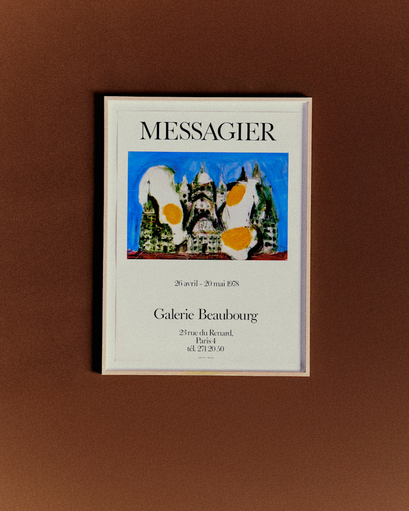 AFFICHE GALERIE BEAUBOURG, MESSAGIER, 1978