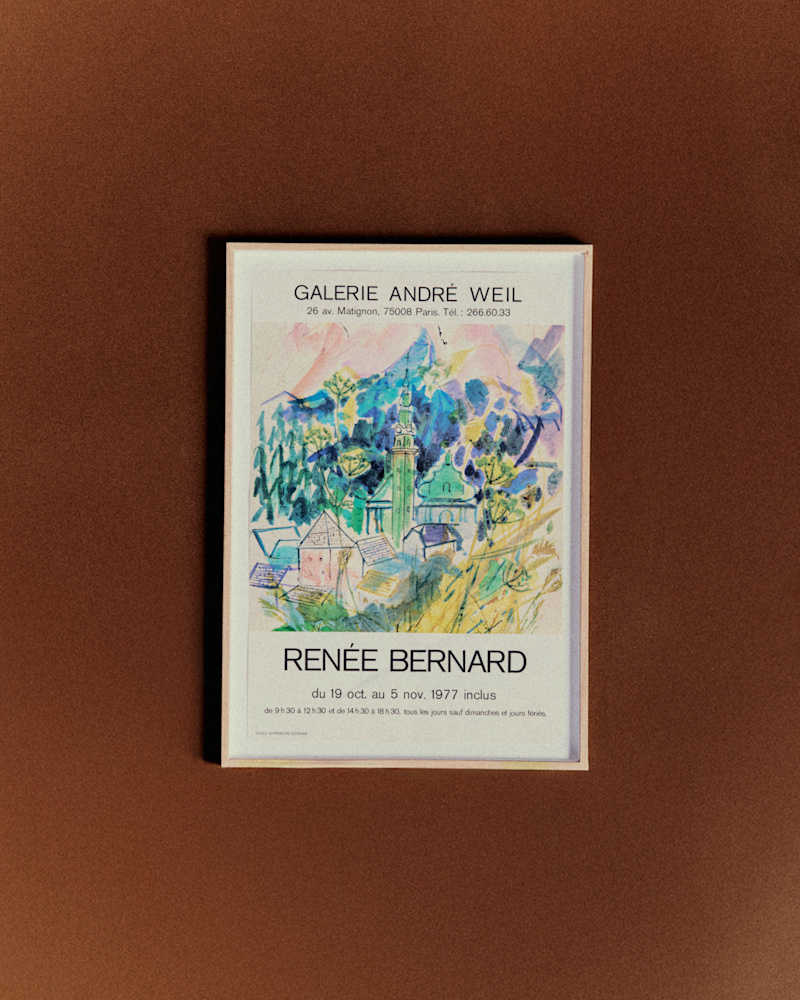 AFFICHE GALERIE ANDRÉ WEIL, RENÉE BERNARD, 1977
