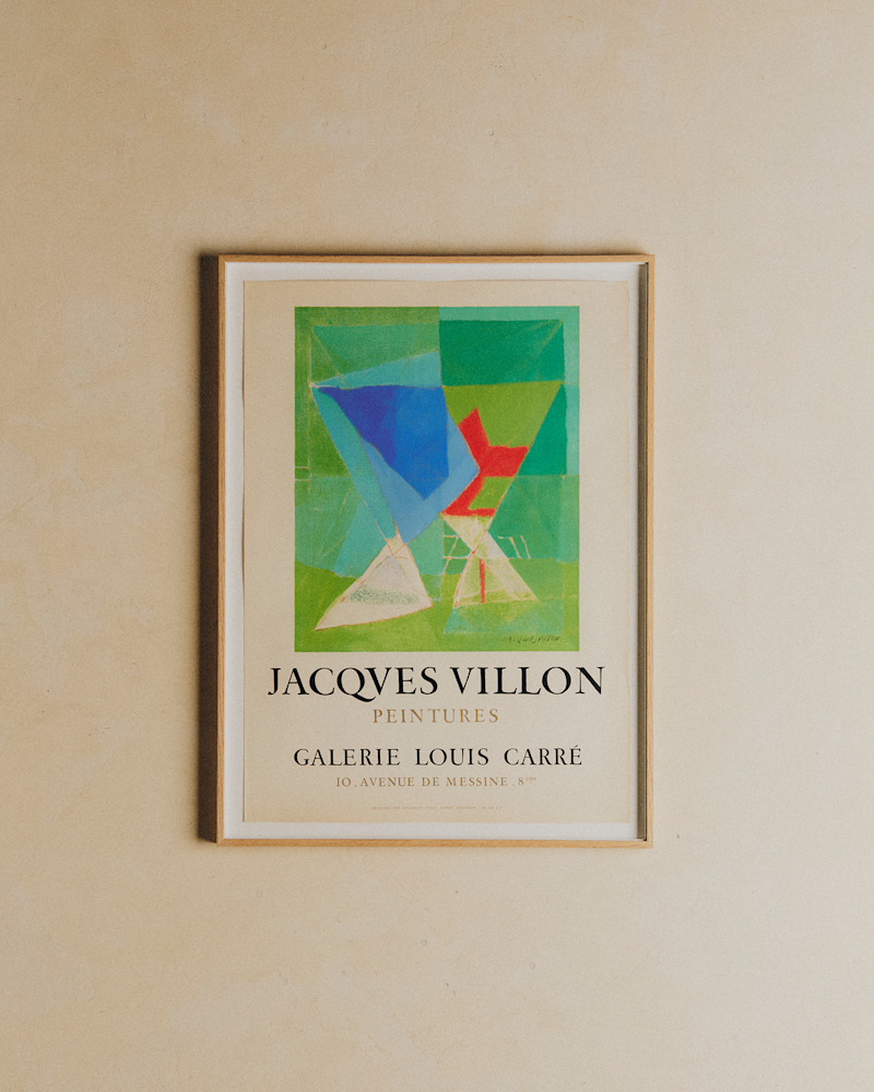 AFFICHE GALERIE LOUIS CARRÉ, PEINTURES JACQUES VILLON