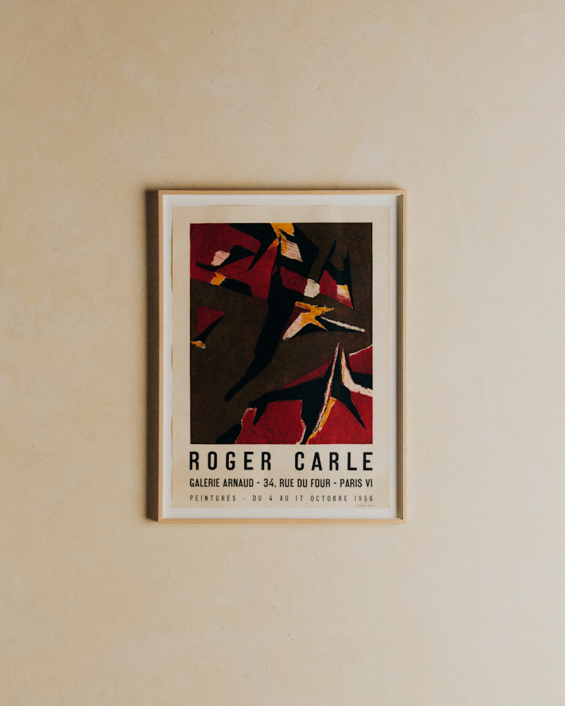 AFFICHE GALERIE ARNAUD, ROGER CARLE, 1958