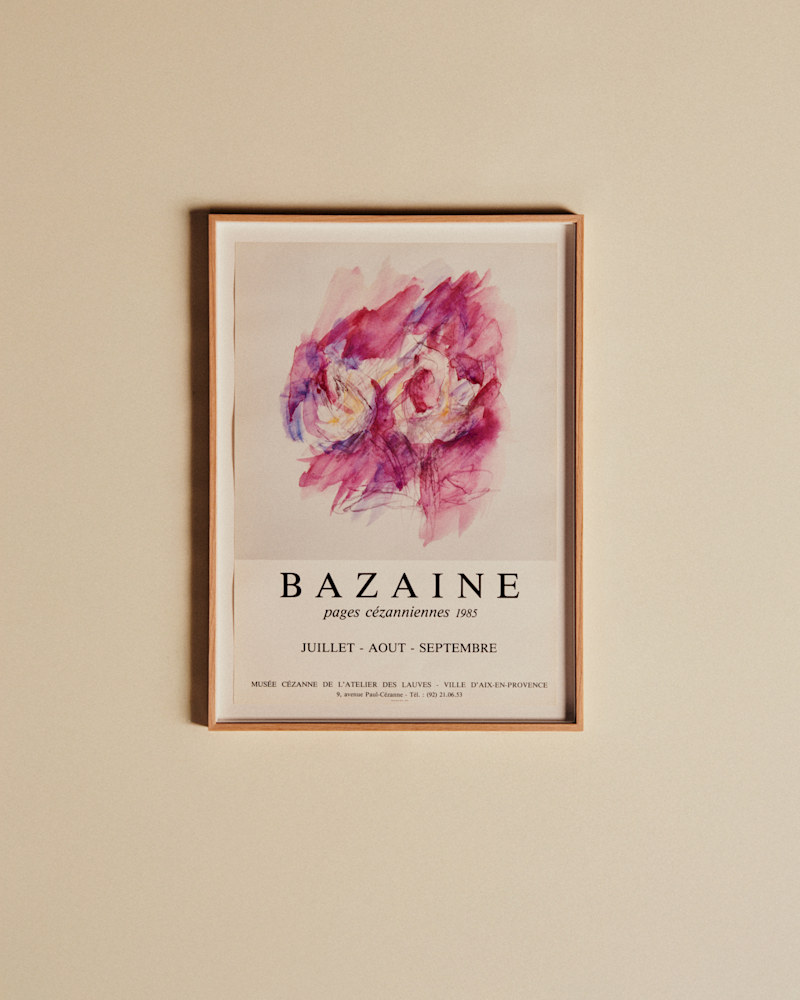 AFFICHE MUSÉE CÉZANNE DE L'ATELIER DES LAUVES, BAZAINE, 1985
