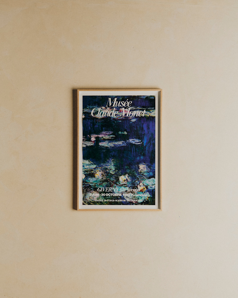 AFFICHE MUSÉE CLAUDE MONET, GIVERNY PAR VERNON, 1980