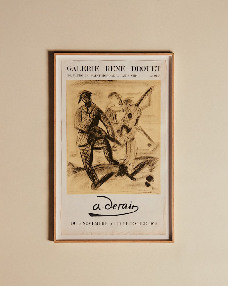 AFFICHE GALERIE RENÉ DROUET, DERAIN, 1972