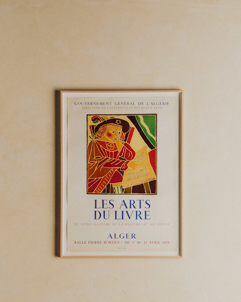 AFFICHE LES ARTS DU LIVRE, 1955