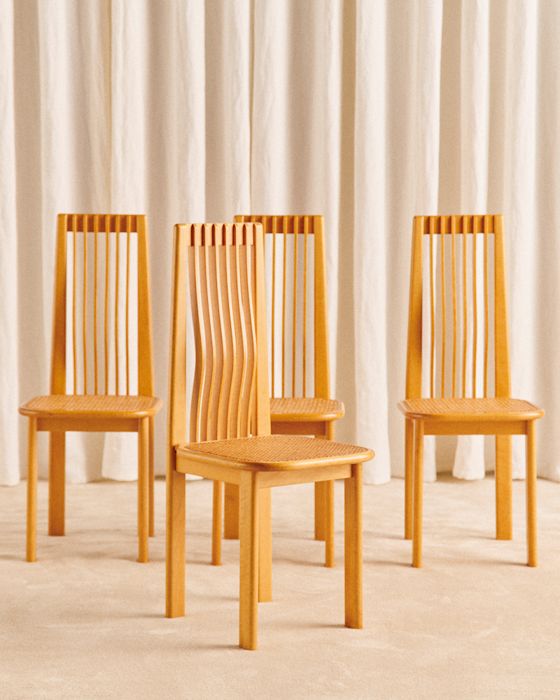 LOT DE 4 CHAISES ITALIENNES ANNÉES 70