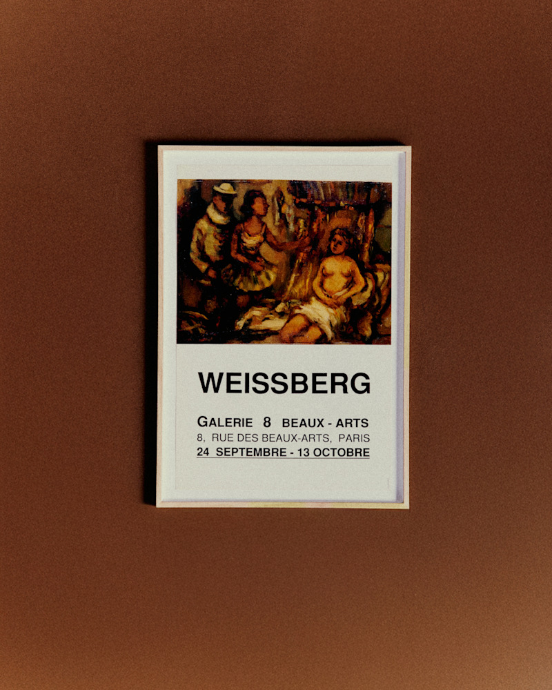 AFFICHE GALERIE 8 BEAUX-ARTS, WEISSBERG
