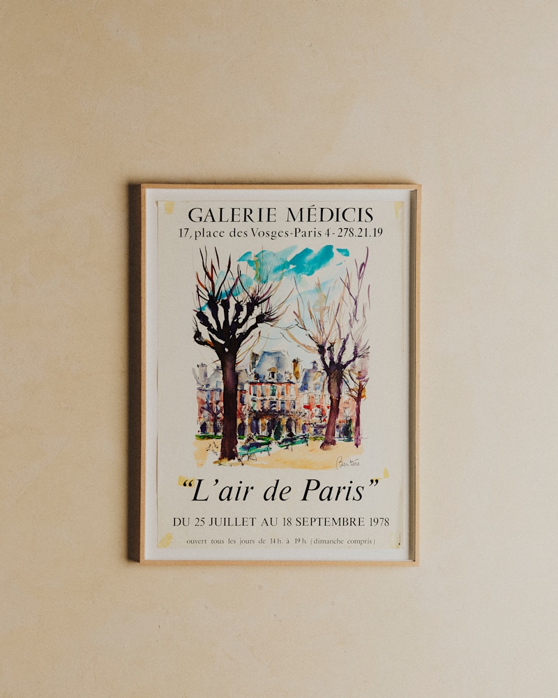AFFICHE GALERIE MÉDICIS, L'AIR DE PARIS, 1978