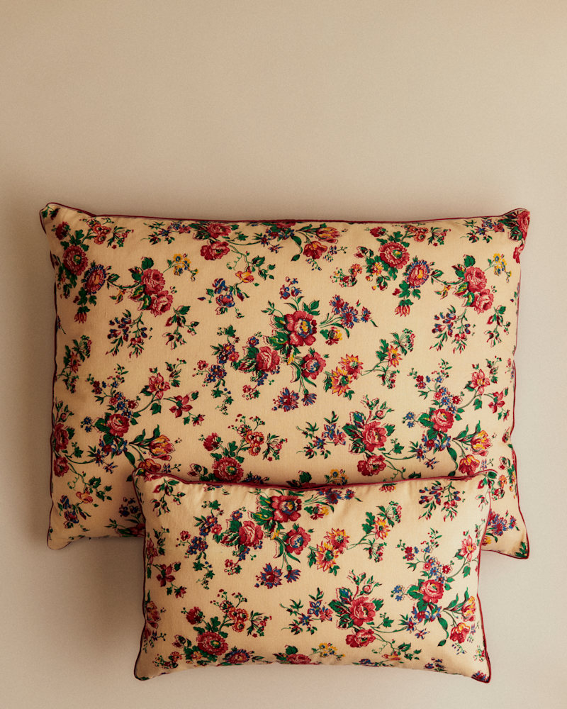 COUSSIN VINTAGE VELOURS BORDEAUX - PETIT MODÈLE