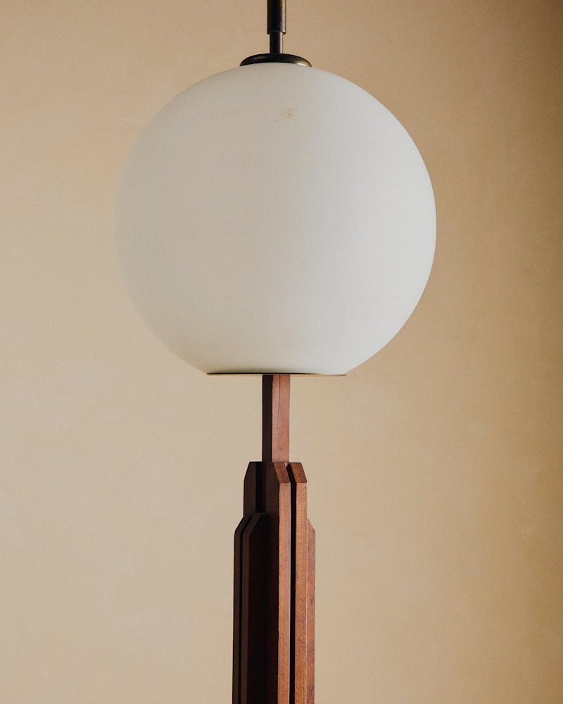 LAMPADAIRE VINTAGE EN BOIS