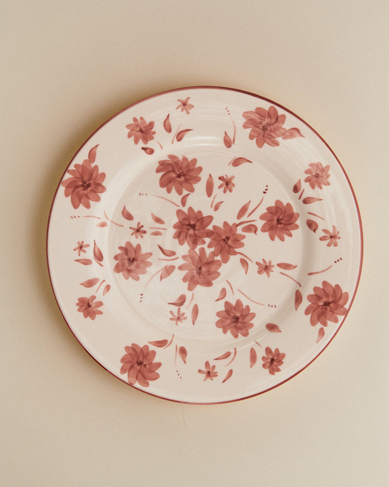 SET DE 4 ASSIETTES PLATES - FLEURS DE JARDIN