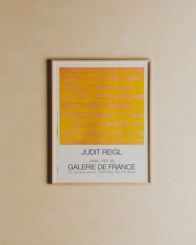 AFFICHE GALERIE DE FRANCE, JUDIT REIGL, 1985