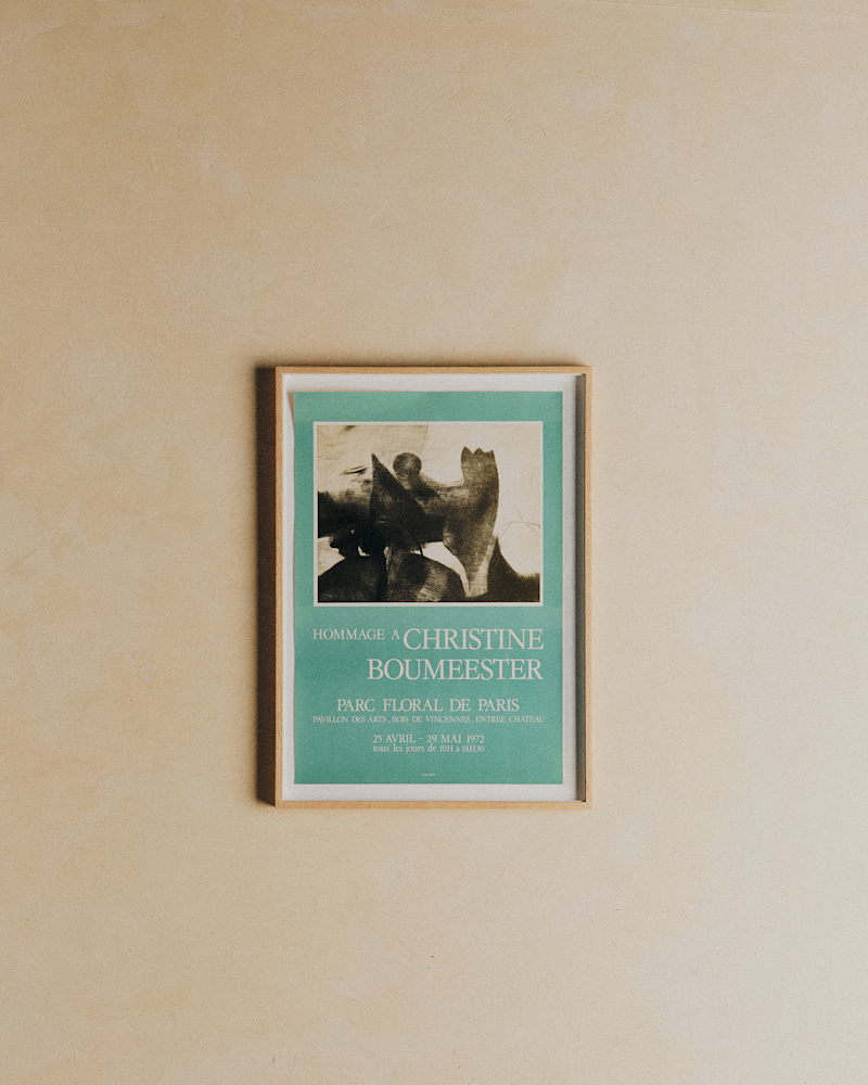 AFFICHE PARC FLORAL DE PARIS, HOMMAGE À CHRISTINE BOUMEESTER, 1972