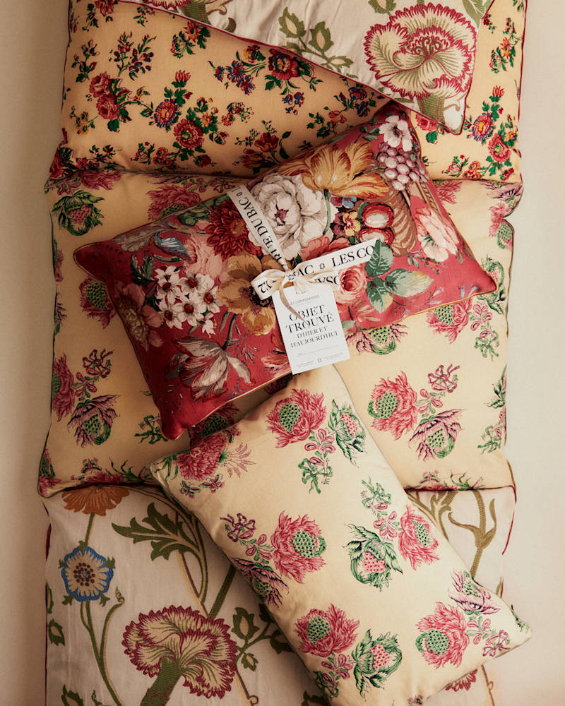 COUSSIN VINTAGE VELOURS BEIGE - PETIT MODÈLE
