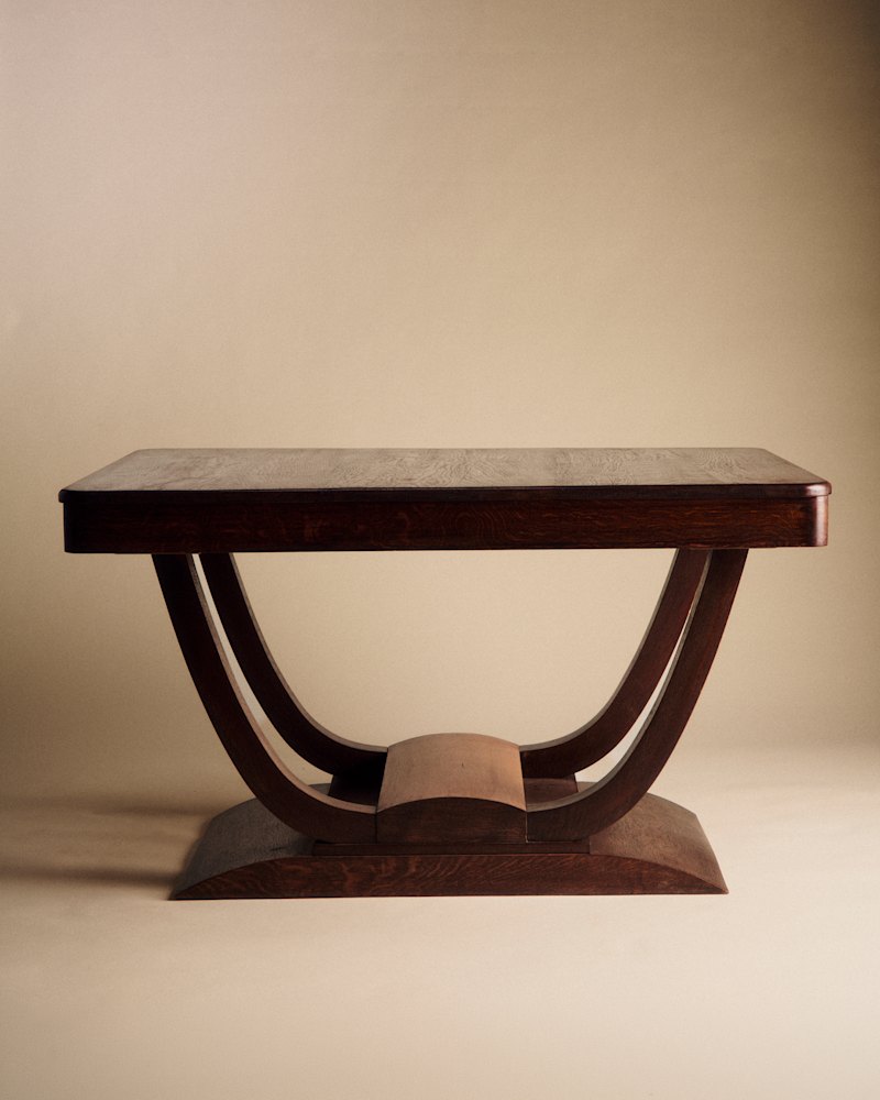 TABLE À MANGER STYLE ART DÉCO EN CHÊNE ANNÉES 30