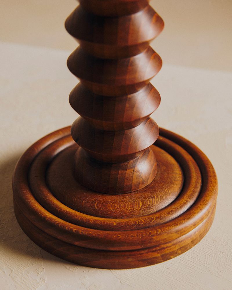 LAMPE VINTAGE EN BOIS TOURNÉ