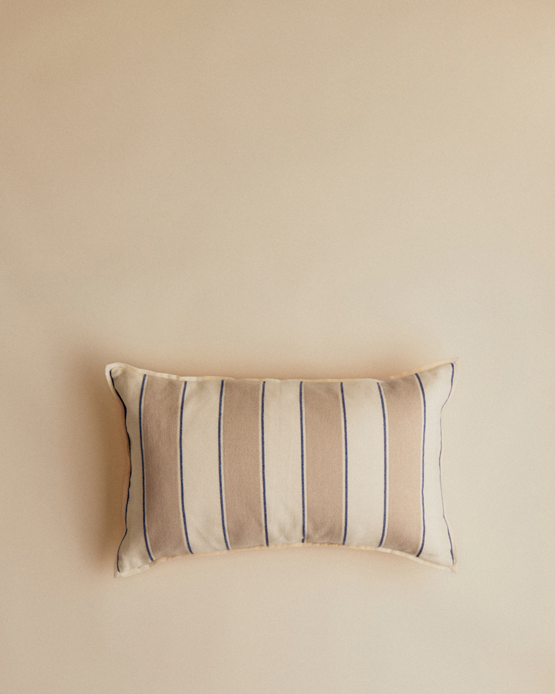 COUSSIN TISSÉ RAYURES - PETIT MODÈLE