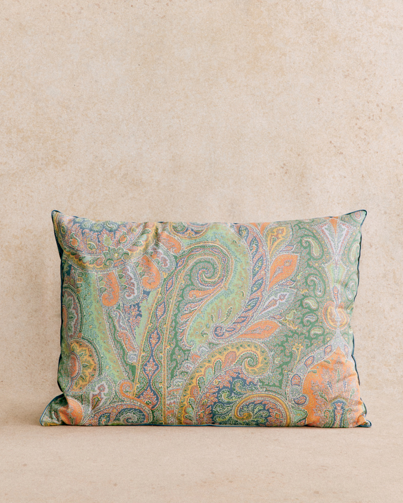 COUSSIN VINTAGE VELOURS BLEU - TRÈS GRAND MODÈLE