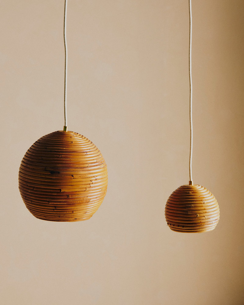 SUSPENSION VINTAGE EN ROTIN