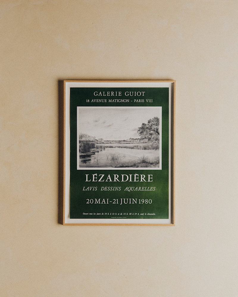 AFFICHE GALERIE GUIOT, LÉZARDIÈRE, 1980