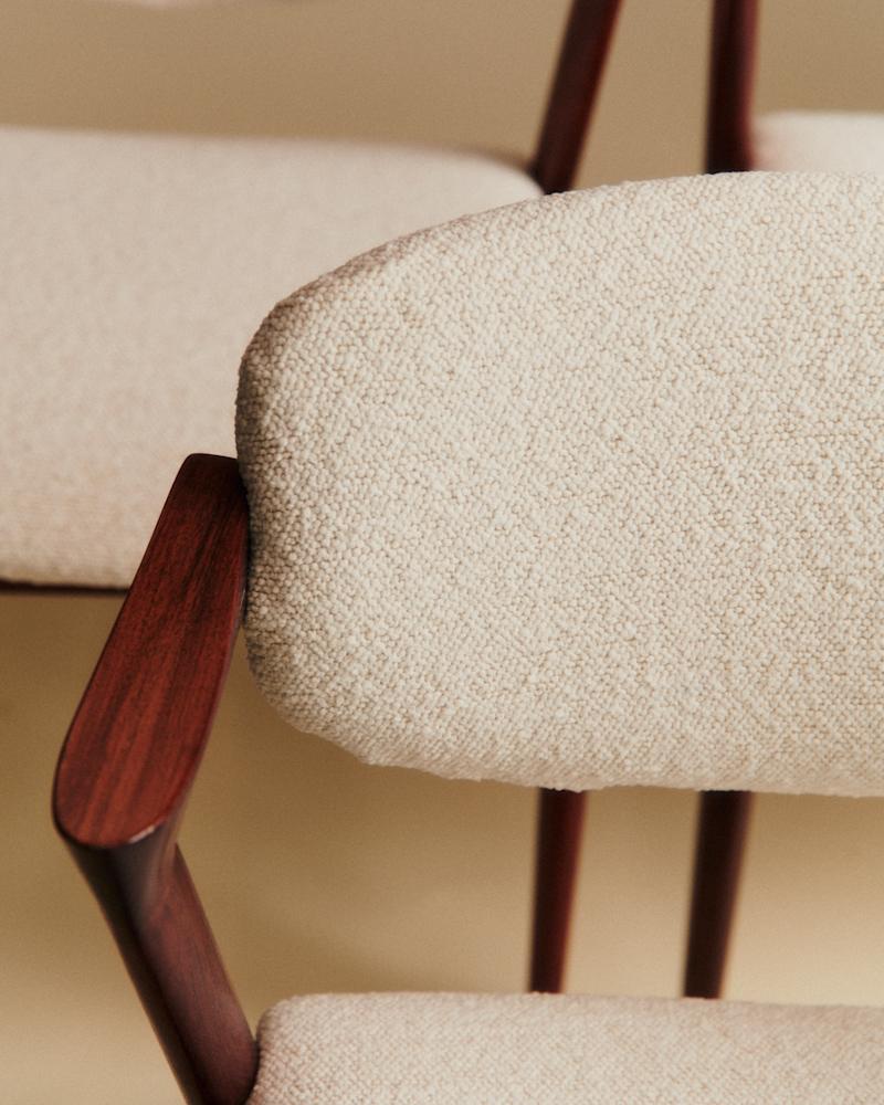 LOT DE 5 CHAISES VINTAGE DANS LE GOÛT DE KAI KRISTIANSEN