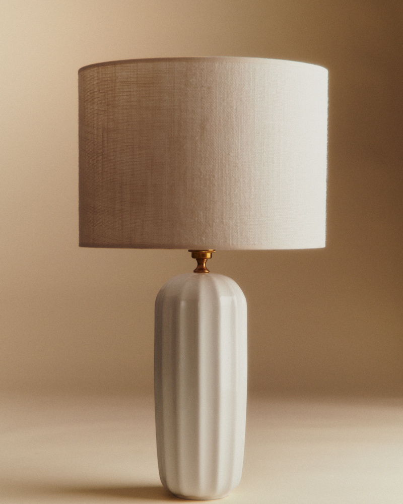 LAMPE TRAVIATA GRAND MODÈLE ÉCRU
