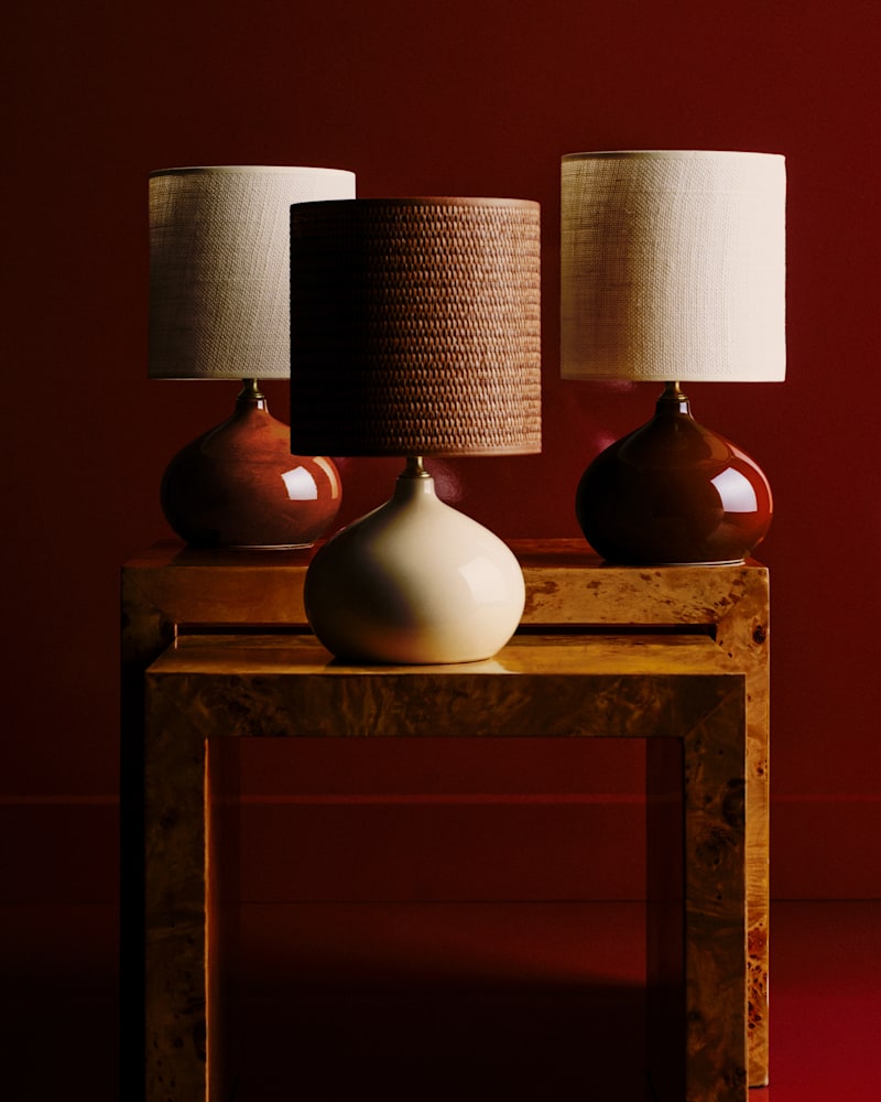 LAMPE BANJO PETIT MODÈLE ÉCRU
